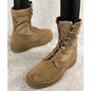 ARMY Desert Tan Hot Weather Combat Boots Mens 8R Tactical Military Vibram Soles